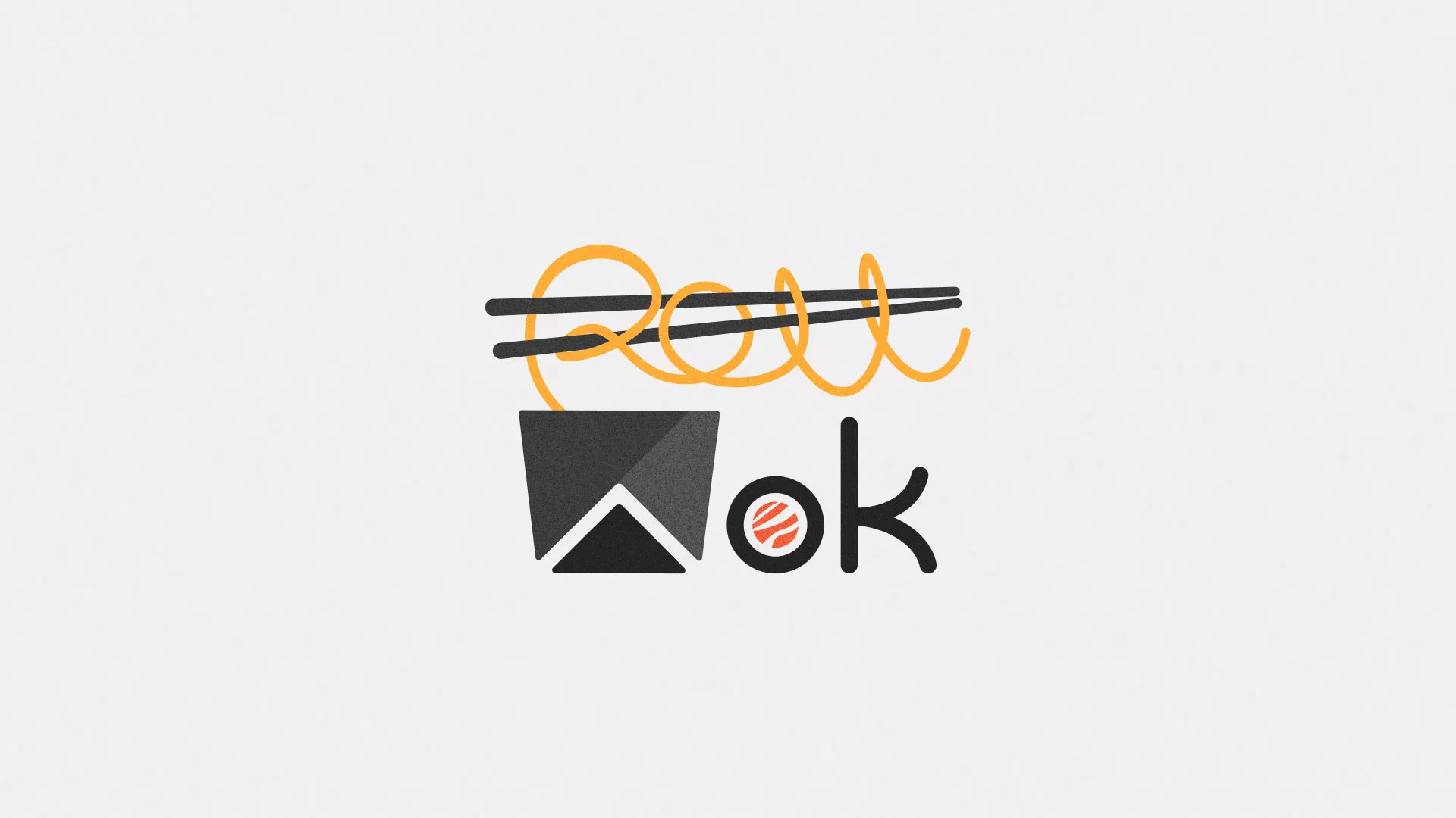 Разработка логотипа суши-бара «Roll Wok Club» в Городовиковске